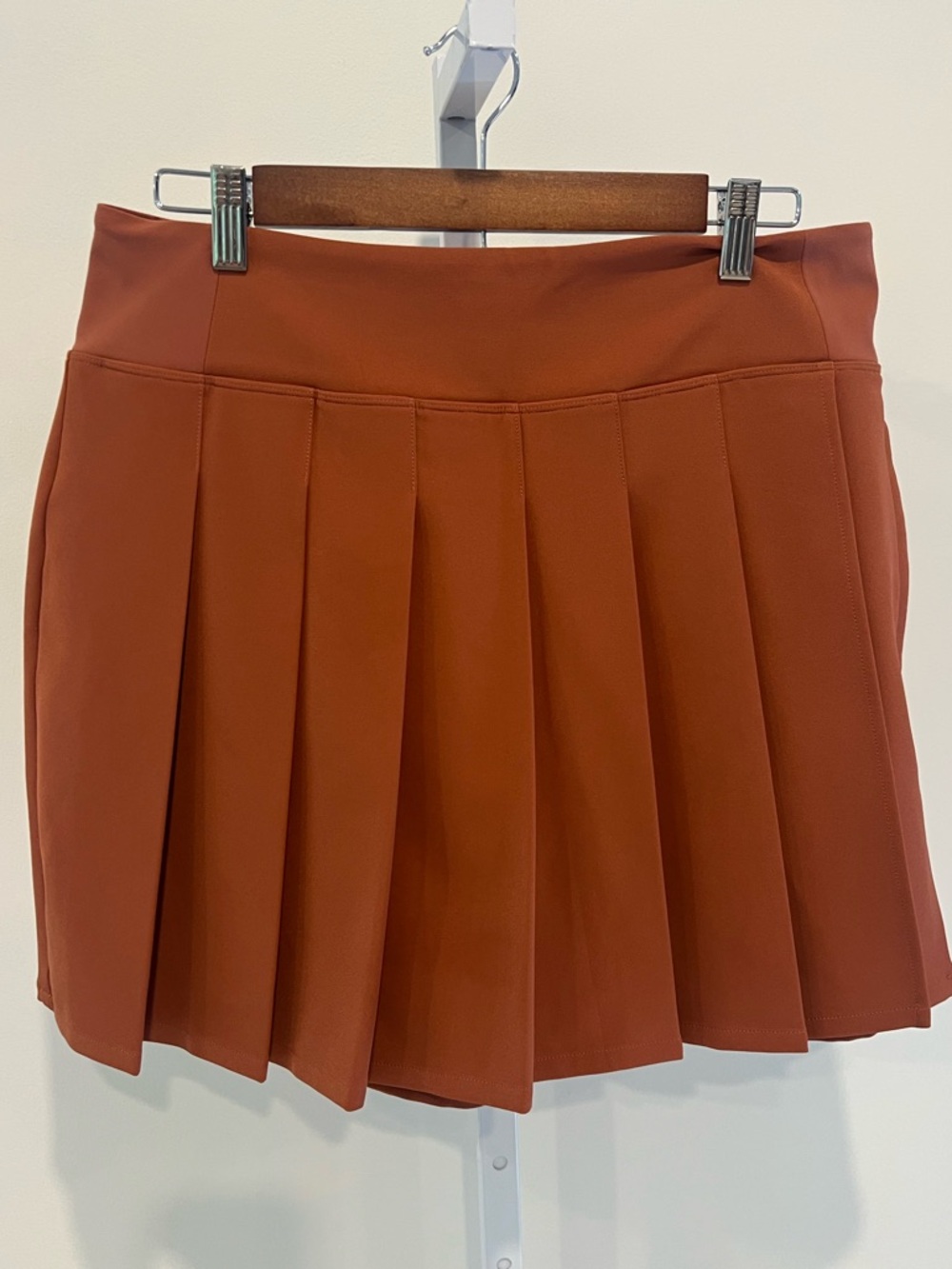 Athleta Endless Skort Rust Orange Pleated Front Womens Sz 12